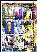 Guinea - Conakry 1998 Events of the 20th Century 1920-1929 perf sheetlet containing 9 values cto used, stamps on millenium, stamps on chess, stamps on arts, stamps on football, stamps on cartoons, stamps on monet, stamps on teddy, stamps on bears, stamps on disney, stamps on , stamps on sport