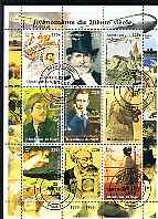 Niger Republic 1998 Events of the 20th Century 1900-1909 perf sheetlet containing 9 values cto used, stamps on , stamps on  stamps on millenium, stamps on  stamps on scouts, stamps on  stamps on verdi, stamps on  stamps on music, stamps on  stamps on aviation, stamps on  stamps on zeppelins, stamps on  stamps on arts, stamps on  stamps on gauguin, stamps on  stamps on marconi, stamps on  stamps on verne, stamps on  stamps on opera, stamps on  stamps on puccini, stamps on  stamps on literature, stamps on  stamps on airships