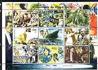 Niger Republic 1998 Events of the 20th Century 1910-1919 perf sheetlet containing 9 values cto used, stamps on millenium, stamps on chaplin, stamps on movies, stamps on films, stamps on halley, stamps on , stamps on  ww1 , stamps on , stamps on polar, stamps on titanic, stamps on kennedy, stamps on medical