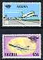 Nigeria 1984 40th Anniversary International Civil Aviation Organisation perf set of 2 unmounted mint, SG 488-89*, stamps on aviation, stamps on boeing