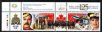 Canada 1998 125th Anniversary of Royal Canadian Mounted Police perf se-tenant pair unmounted mint, SG 1806a, stamps on , stamps on  stamps on police, stamps on  stamps on horses, stamps on  stamps on helicopter, stamps on  stamps on indians, stamps on  stamps on americana, stamps on  stamps on wild west, stamps on  stamps on computers