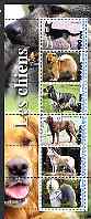 Benin 2003 Dogs #2 perf sheetlet containing 6 values cto used, stamps on dogs