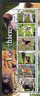 Benin 2003 Dogs #3 perf sheetlet containing 6 values cto used, stamps on dogs