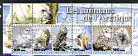 Benin 2003 Arctic Animals (Bears & Owls) perf sheetlet containing 6 values cto used, stamps on birds, stamps on birds of prey, stamps on owls, stamps on bears, stamps on animals, stamps on polar