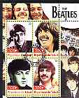 Chad 2003 Legendary Pop Groups - Beatles #2 perf sheetlet containing 4 values cto used, stamps on personalities, stamps on entertainments, stamps on music, stamps on pops, stamps on rock, stamps on beatles