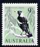 Australia 1964-65 Black-backed Magpie 9d from Birds def set, unmounted mint, SG 364, stamps on birds
