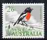 Australia 1964-65 Scarlet Robin 2s6d from Birds def set, unmounted mint, SG 368, stamps on birds
