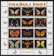 Estonia (Prangli) 1997 ? Butterflies perf sheetlet containing set of 12 values complete, unmounted mint, stamps on butterflies