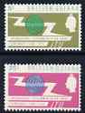 British Guiana 1965 ITU Centenary perf set of 2 unmounted mint, SG 370-71, stamps on , stamps on  stamps on , stamps on  stamps on  itu , stamps on  stamps on communications