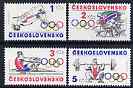 Czechoslovakia 1984 Los Angeles Olympics set of 4 unmounted mint, SG 2748-51, stamps on , stamps on  stamps on olympics, stamps on  stamps on high jump, stamps on  stamps on bicyles, stamps on  stamps on rowing, stamps on  stamps on weightlifting