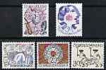 Czechoslovakia 1976 Cultural Events & Anniversaries perf set of 5 unmounted mint, SG 2276-80, stamps on , stamps on  stamps on dancing, stamps on  stamps on theatre, stamps on  stamps on music, stamps on  stamps on ballet, stamps on  stamps on films, stamps on  stamps on cinema