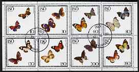 Iso - Sweden 1977 Butterflies perf  set of 8 values fine cto used (10 to 350), stamps on butterflies, stamps on  iso , stamps on 