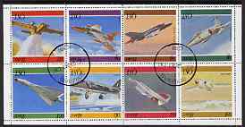 Iso - Sweden 1977 Jet Aircraft perf  set of 8 values fine cto used , stamps on aviation, stamps on  iso , stamps on 