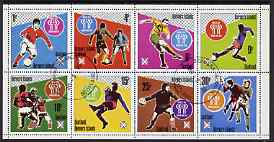 Bernera 1978 Football World Cup perf set of 8 values (1p to 30p) fine cto used, stamps on football, stamps on sport