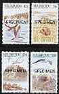 Tonga - Niuafoou 1988 Islands of Polynesia perf set of 4 each optd SPECIMEN unmounted mint, as SG 108-11, stamps on birds, stamps on albatros, stamps on volcano, stamps on audubon, stamps on shearwater, stamps on kiwi