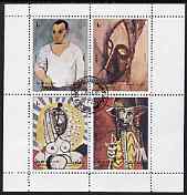 Sharjah 1972 Paintings by Picasso perf sheetlet containing set of 4 fine cto used, Mi 1316-19, stamps on arts, stamps on picasso