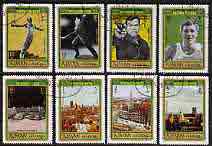 Ajman 1971 Munich Olympics perf set of 8 cto used, Mi 693-700A, stamps on , stamps on  stamps on sport, stamps on  stamps on olympics, stamps on  stamps on rings, stamps on  stamps on shooting, stamps on  stamps on ice skating, stamps on  stamps on 