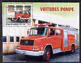 Cambodia 2000 Fire Engines perf m/sheet unmounted mint SG MS 2048, stamps on fire