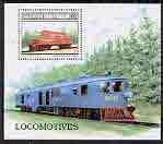 Chad 1999 Railway Locos (Electric Loco) perf m/sheet unmounted mint, stamps on railways