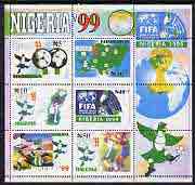 Nigeria 1999 World Youth Football Championship perf m/sheet unmounted mint, SG MS 741, stamps on football, stamps on sport