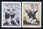 Austria 1965 Gymnaestrada set of 2 unmounted mint, SG 1453-54, stamps on sport, stamps on gymnastics, stamps on  gym , stamps on gymnastics, stamps on 