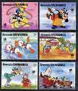 Grenada - Grenadines 1988 Olympic Games set to 10c only featuring Disney cartoon characters unmounted mint, SG 933-938, stamps on sport, stamps on disney, stamps on olympics, stamps on wrestling, stamps on horses, stamps on gymnastics, stamps on swimming, stamps on baseball, stamps on  gym , stamps on gymnastics, stamps on 
