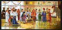 Australia 1986 Childrens Nativity scenes m/sheet unmounted mint, SG MS 1043, stamps on christmas