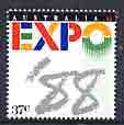 Australia 1988 Expo '88 World Fair 37c unmounted mint, SG 1143, stamps on exhibitions