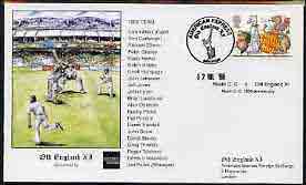 Great Britain 1998 Old England XI (v Neath CC) illustrated cover for Neath 150th Anniversary with special 'Cricket' cancel, stamps on sport, stamps on cricket