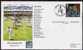 Great Britain 2002 illustrated cover for Streat & Westmeston CC v Old England XI with special Cricket cancel, stamps on sport, stamps on cricket