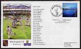 Great Britain 2000 illustrated cover for Troon CC v Old England XI with special 'Cricket' cancel, stamps on sport, stamps on cricket