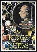 Myanmar 2002 Kings of Chess #03 (Andre Danican Philidor) perf m/sheet cto used, stamps on chess