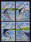 Solomon Islands 1998 Billfishes perf set of 4 unmounted mint, SG 903-906, stamps on fish, stamps on gamefish, stamps on marlins, stamps on swordfish, stamps on 