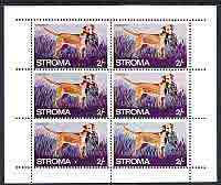 Stroma 1969 Dogs 2s (Labrador) complete perf sheetlet of 6 unmounted mint, stamps on , stamps on  stamps on dogs