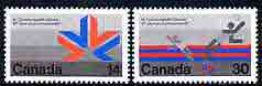 Canada 1978 Commonwealth Games (1st Issue) set of 2 unmounted mint, SG 908-09, stamps on sport, stamps on badmington