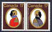 Canada 1979 Famous Canadians (de Salaberry, John By) se-tenant pair unmounted mint, SG 942a, stamps on , stamps on  stamps on personalities, stamps on  stamps on militaria