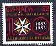 Canada 1983 Centenary of St John Ambulance in Canada 32c unmounted mint, SG 1087, stamps on , stamps on  stamps on medical, stamps on  stamps on st john ambulance