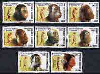 Cambodia 2001 Prehistoric Man perf set of 8 unmounted mint SG 2192-99, stamps on dinosaurs
