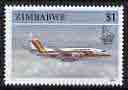Zimbabwe 1990 Boeing Airliner $1 from def set, unmounted mint SG 784*, stamps on transport, stamps on aviation, stamps on boeing