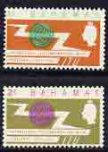 Bahamas 1965 ITU Centenary perf set of 2 unmounted mint, SG 262-63*, stamps on , stamps on  itu , stamps on communications