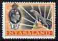 Nyasaland 1938-44 KG6 Leopard 1s black & orange unmounted mint, SG 138*, stamps on , stamps on  stamps on animals, stamps on  stamps on cats, stamps on  stamps on leopards, stamps on  stamps on  kg6 , stamps on  stamps on 