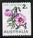 Australia 1970-75 Sturt's Desert Rose 2c coil stamp (type I) unmounted mint, SG 465a, stamps on flowers, stamps on roses