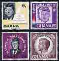 Ghana 1965 Kennedy perf set of 4 unmounted mint as SG 403-6, stamps on , stamps on  stamps on kennedy, stamps on  stamps on personalities, stamps on  stamps on americana