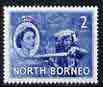 North Borneo 1954-59 Native Musical Instrument 2c from def set unmounted mint, SG 373, stamps on music, stamps on musical instruments