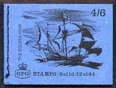Great Britain 1968-70 Ships - Golden Hind 4s6d booklet (Sept 1968) complete and fine SG LP47, stamps on ships, stamps on drake, stamps on explorers