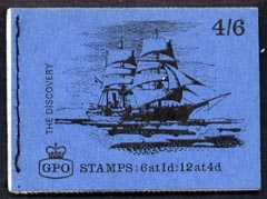 Great Britain 1968-70 Ships - Discovery 4s6d booklet (Nov 1968) complete and fine SG LP48, stamps on ships, stamps on explorers