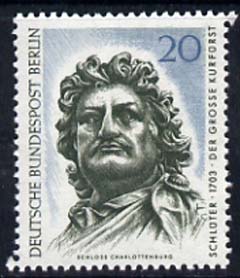 Germany - West Berlin 1967 Head of 'The Elector of Barandenburg' 20pf unmounted mint, from Art Treasures set of 6, SG B298, stamps on arts, stamps on sculpture