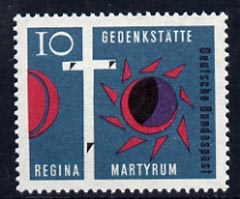 Germany - West 1963 Consecration of Regina Martyrum Church Berlin 10pf unmounted mint, SG 1311, stamps on religion, stamps on churches