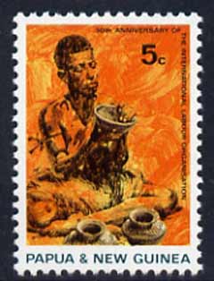 Papua New Guinea 1969 Native Potter 5c unmounted mint, SG 164, stamps on pottery