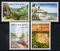 Papua New Guinea 1985 Tourist Scenes set of 4 unmounted mint, SG 491-94, stamps on tourism, stamps on rivers, stamps on geysers